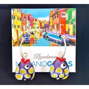 Murano Glass Dyadema Italy - Fish Earrings